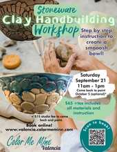 Load image into Gallery viewer, Clay Handbuilding Workshop
