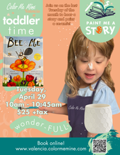 Load image into Gallery viewer, Toddler Tuesdays! Monthly Storytime and Ceramic Painting!
