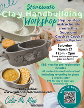 Load image into Gallery viewer, Clay Handbuilding Workshop
