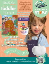 Load image into Gallery viewer, Toddler Tuesdays! Storytime, Painting AND SNACK TIME!
